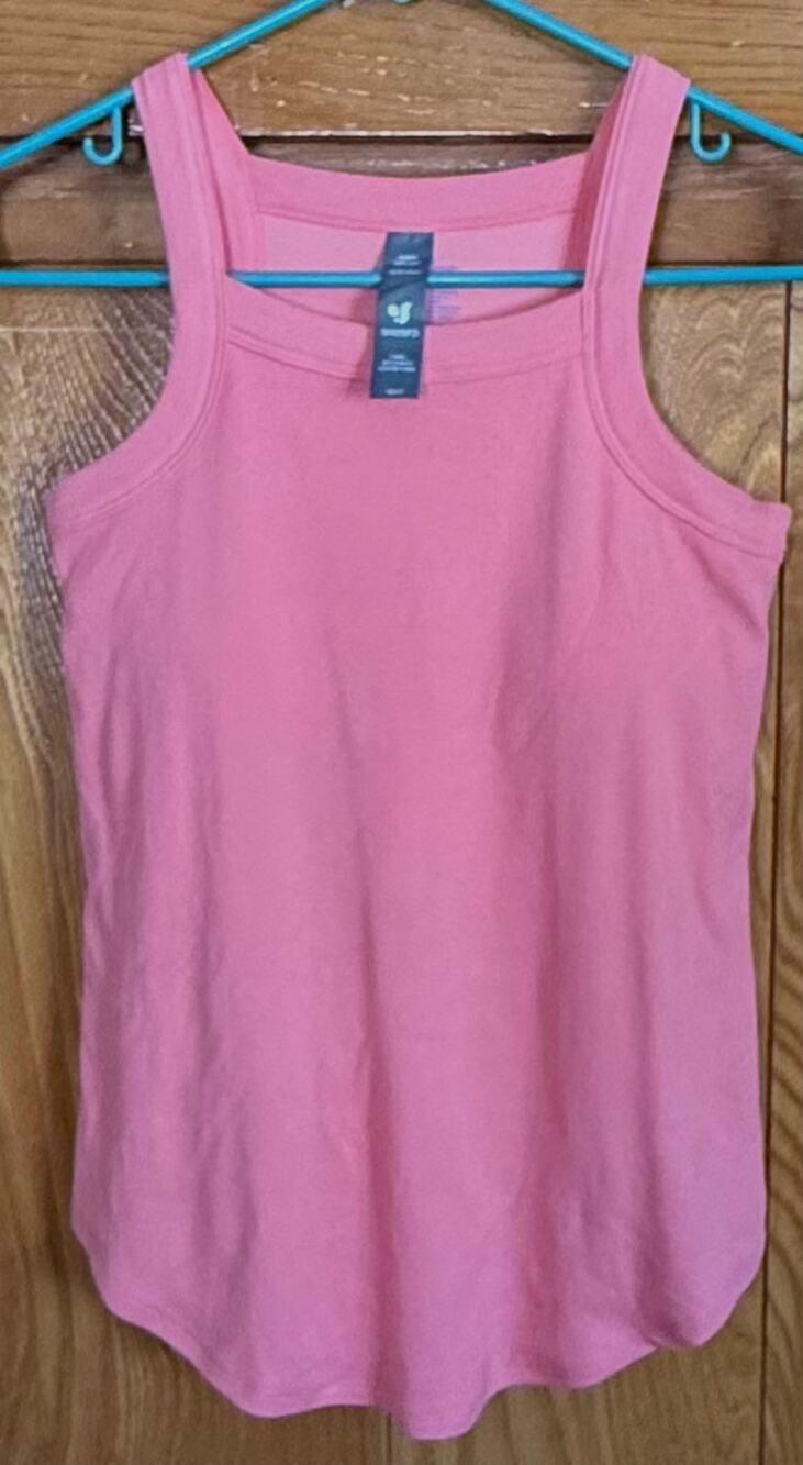 SheBird Ribbed Built-In Bra Tank Top Pink Size 2